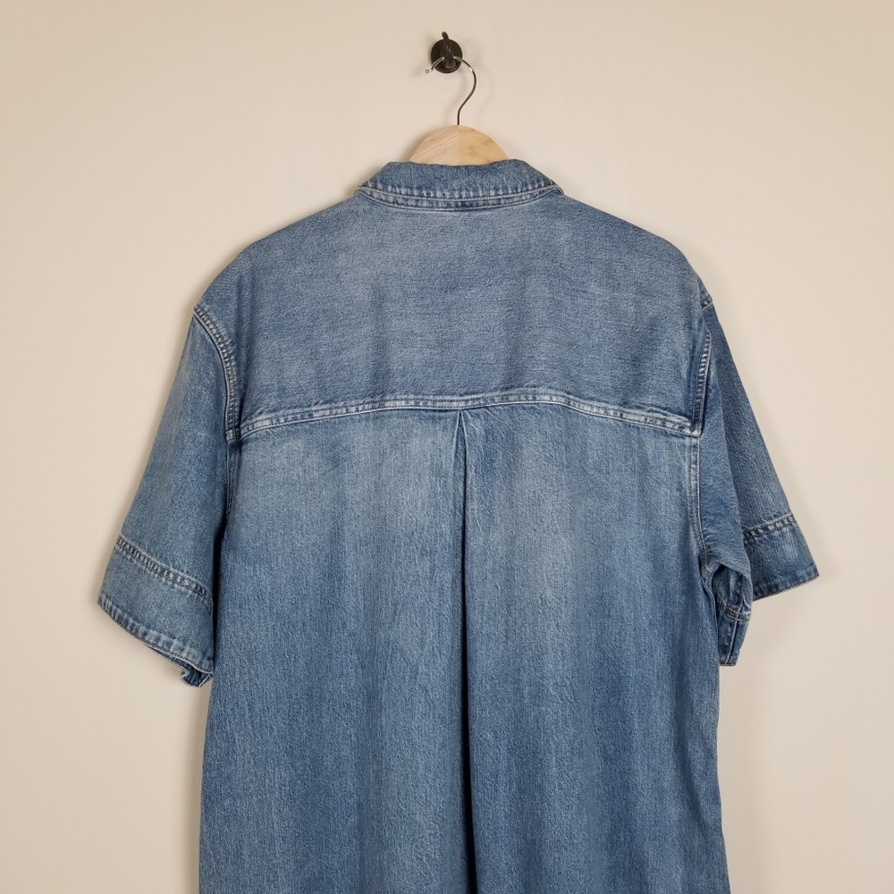 Madewell Denim Popover Mini Dress XXL NWT - Picture 6 of 9